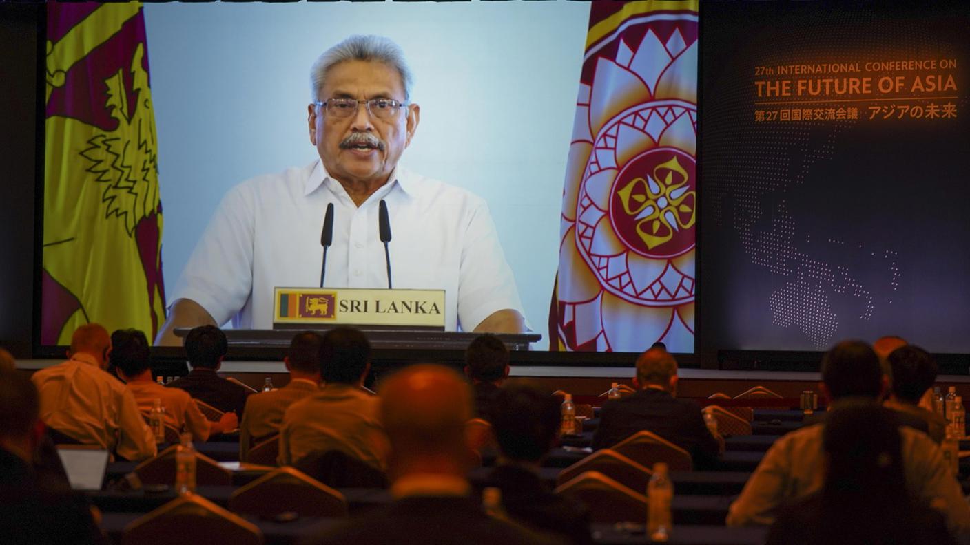 Il contestato presidente dello Sri Lanka Gotabaya Rajapaksa