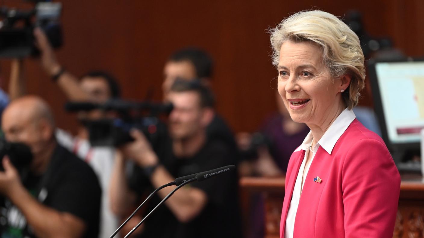 La presidente della Commissione UE Ursula von der Leyen