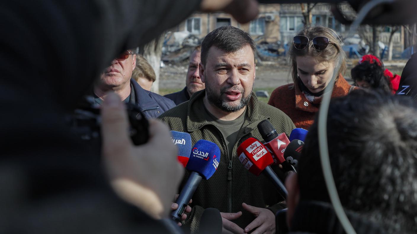 Il leader della repubblica separatista di Donetsk Denis Pusilin