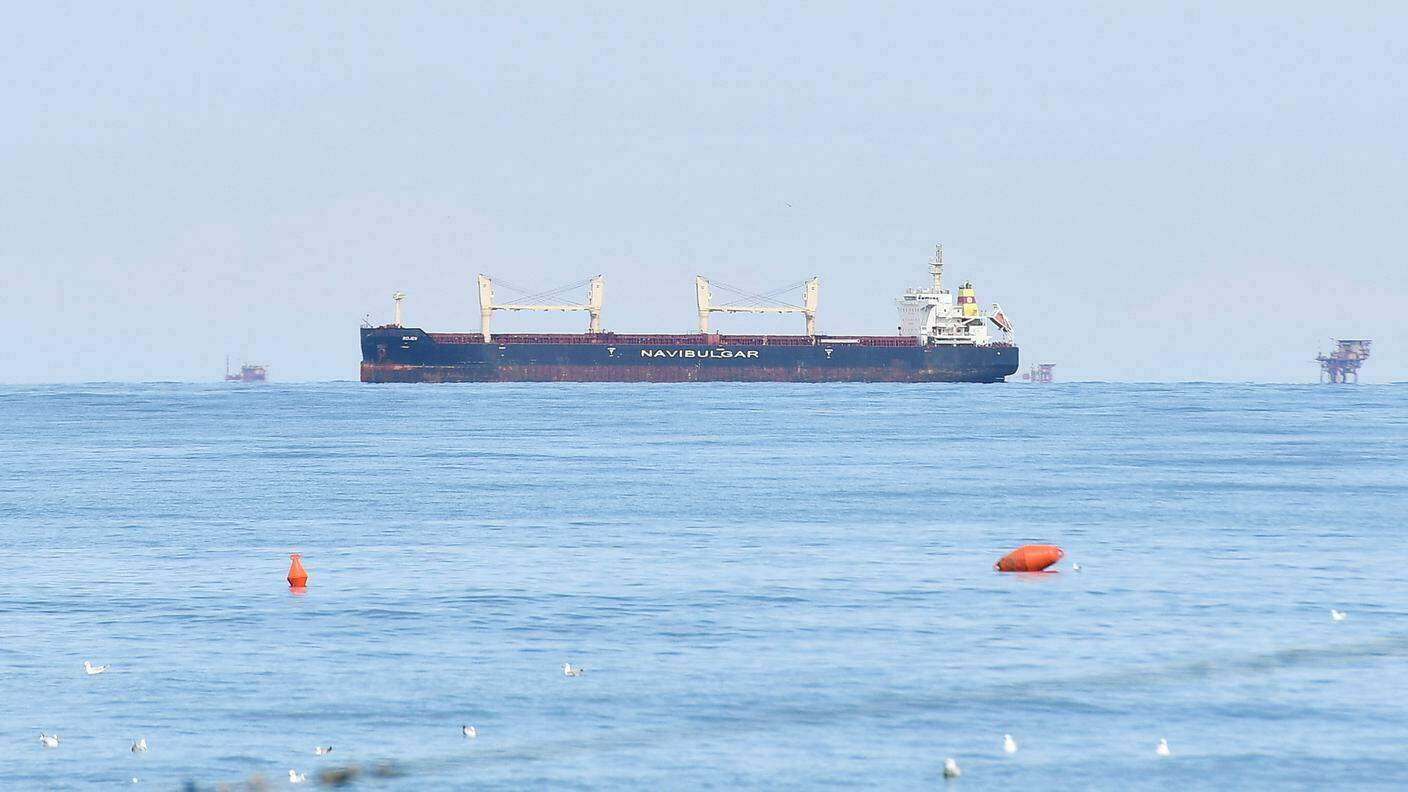 Una nave carica di grano ucraino che lo scorso 12 agosto è giunta in Italia