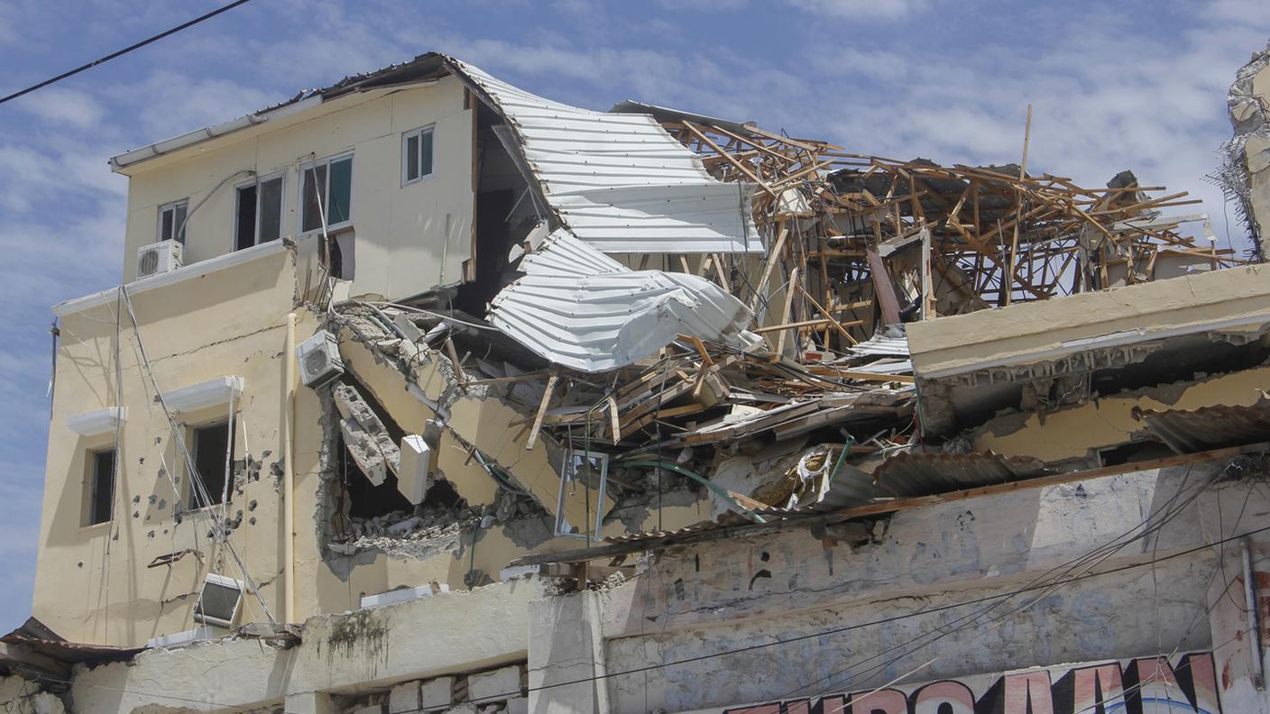 L'edificio è stato devastato nei combattimenti