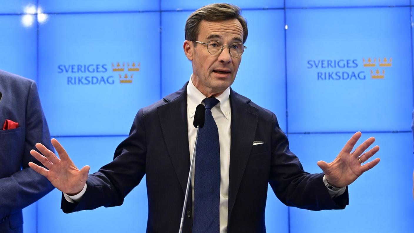Il premier svedese in pectore, Ulf Kristersson, leader del partito dei Moderati (centrodestra)