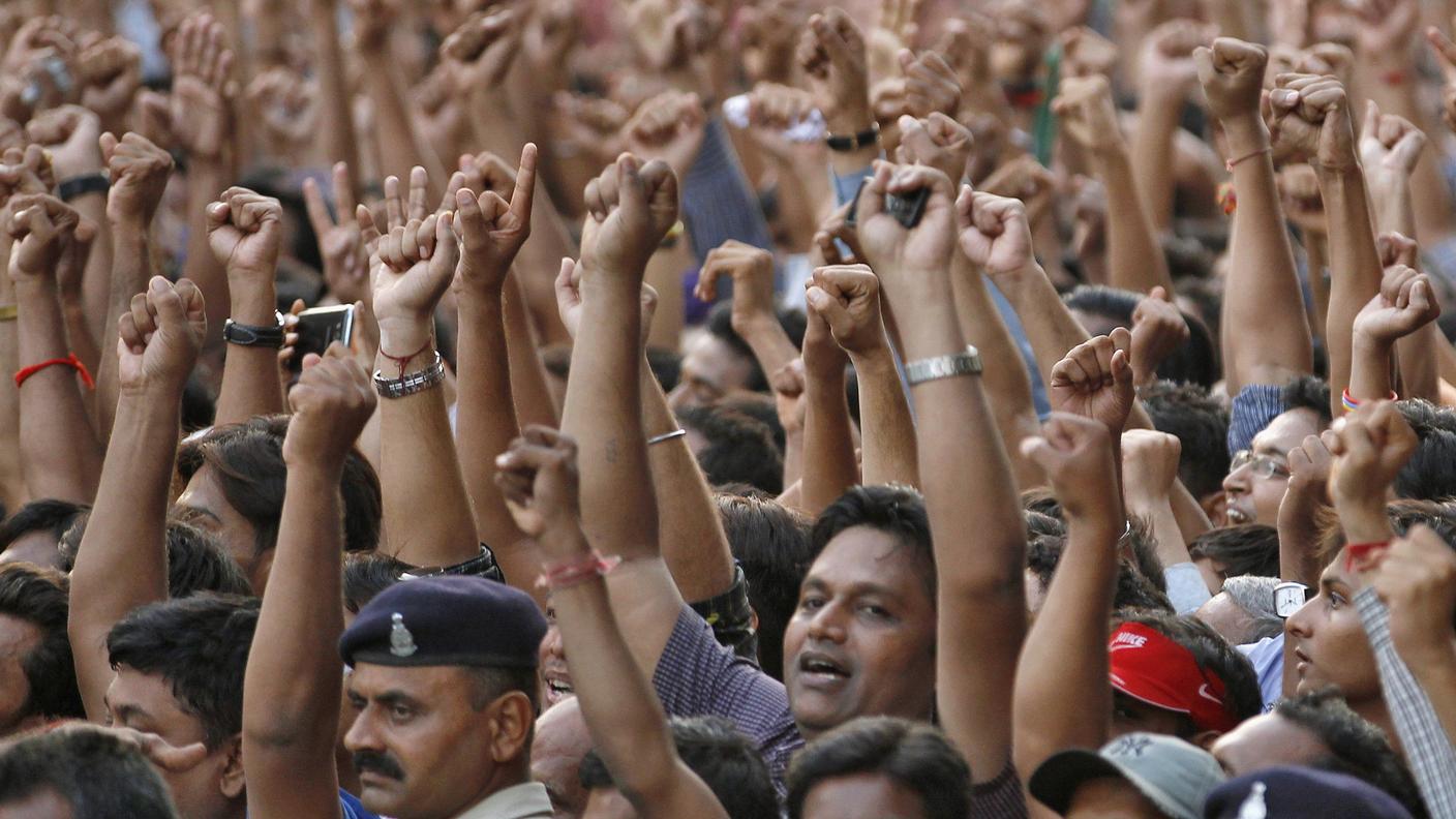 La folla per Narendra Modi