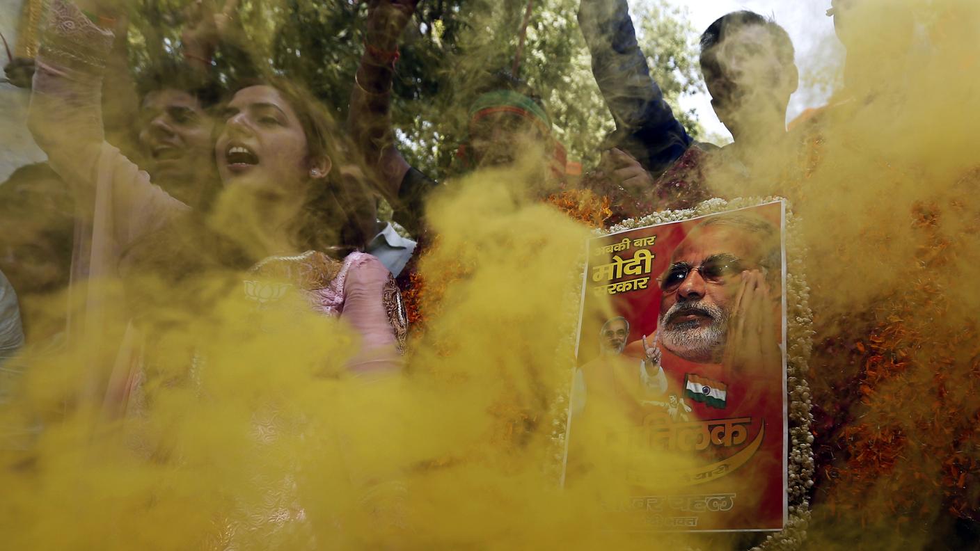 La folla per Narendra Modi