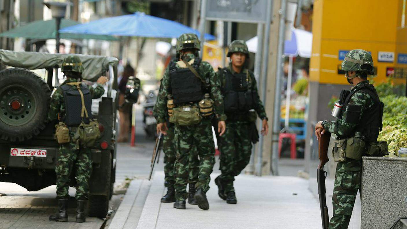 Soldati thailandesi a Bangkok