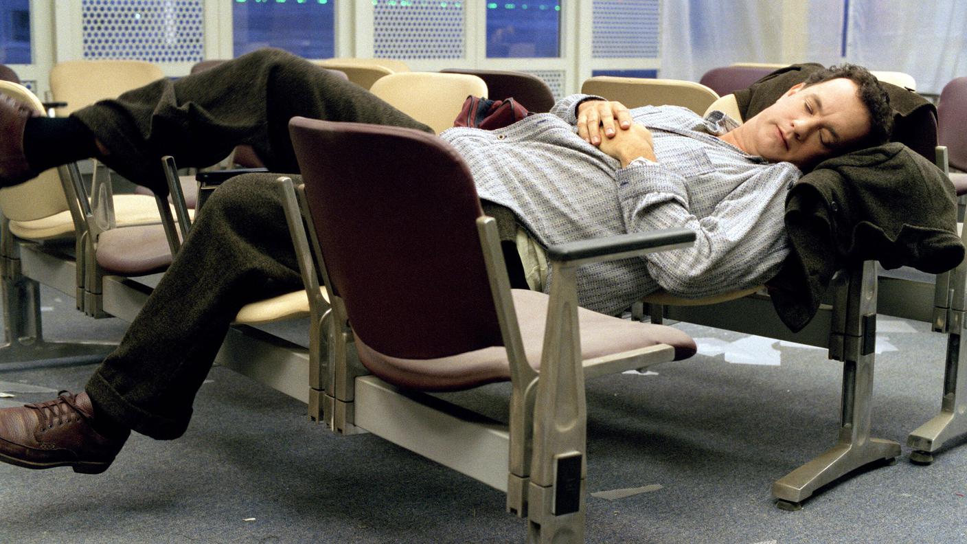 L'attore Tom Hanks nel film "The Terminal" uscito nel 2004