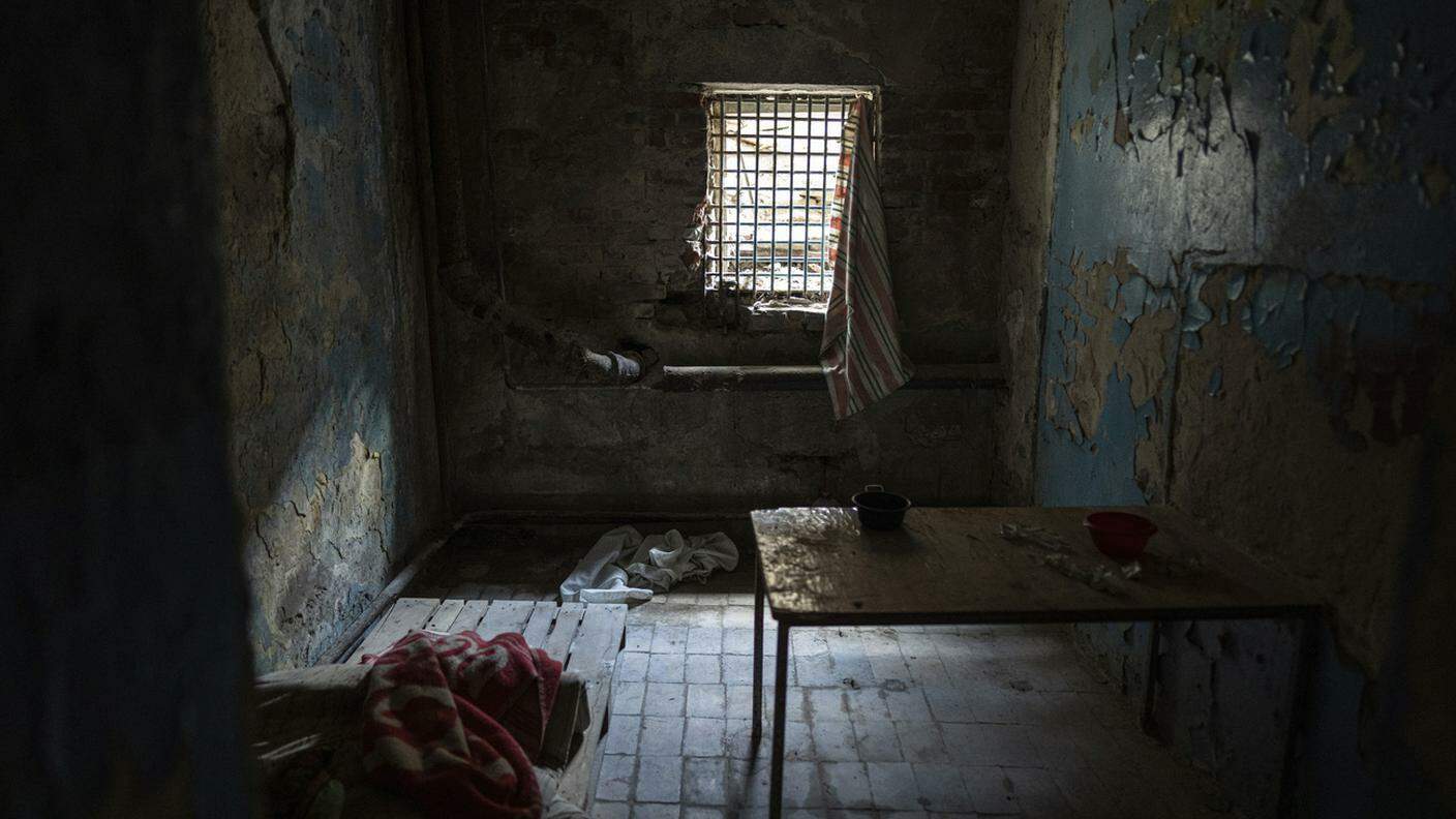 Una cella usata dai russi a Izium