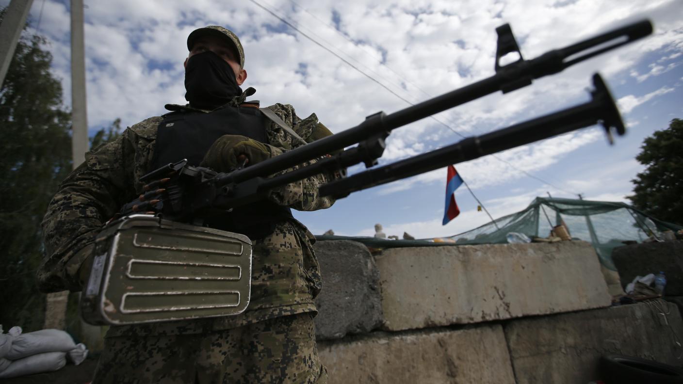 Miliziano filorusso a Slaviansk