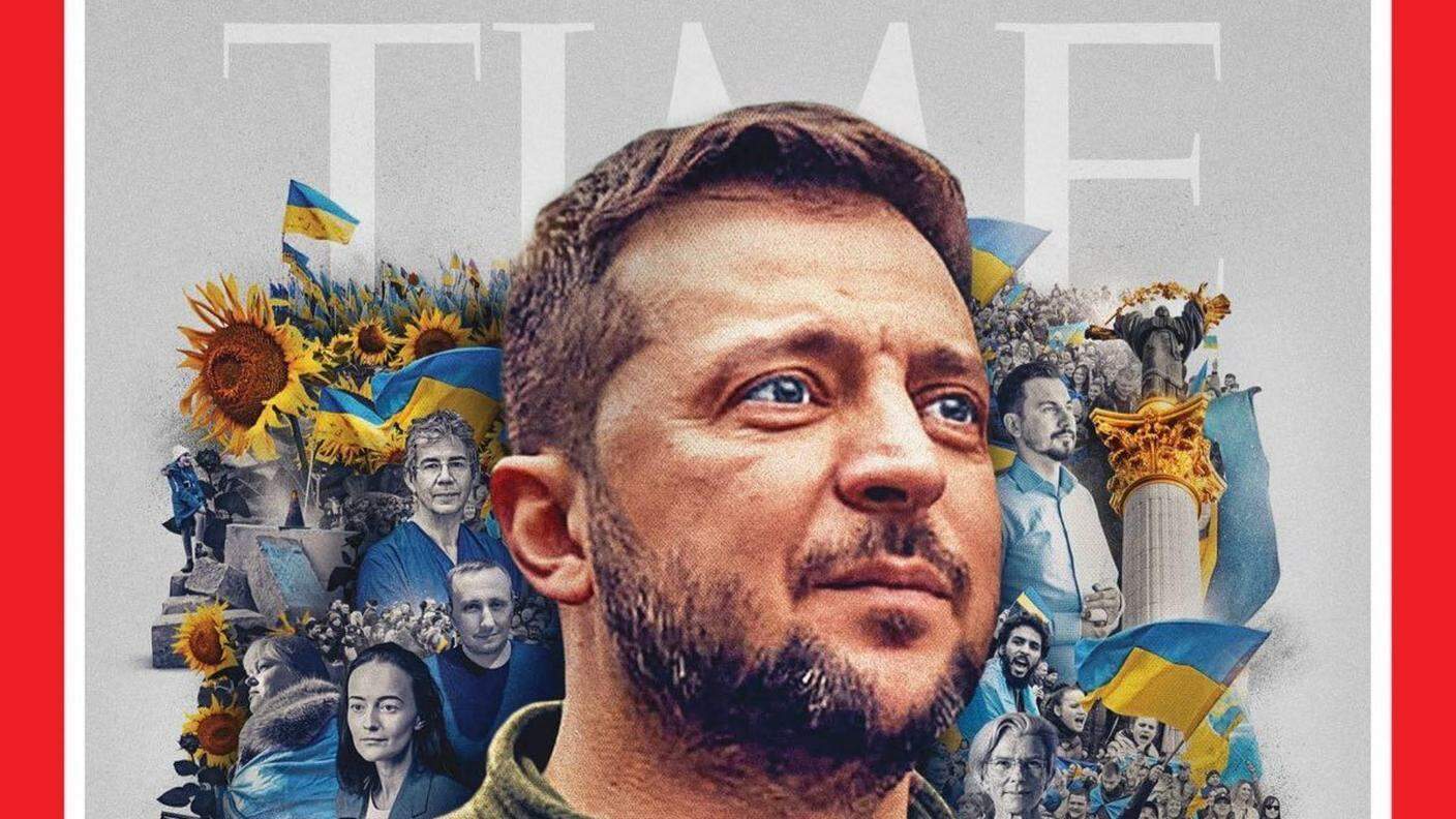 La copertina di Time dedicata a Zelensky e alla resistenza degli ucraini dopo l'aggressione di Mosca