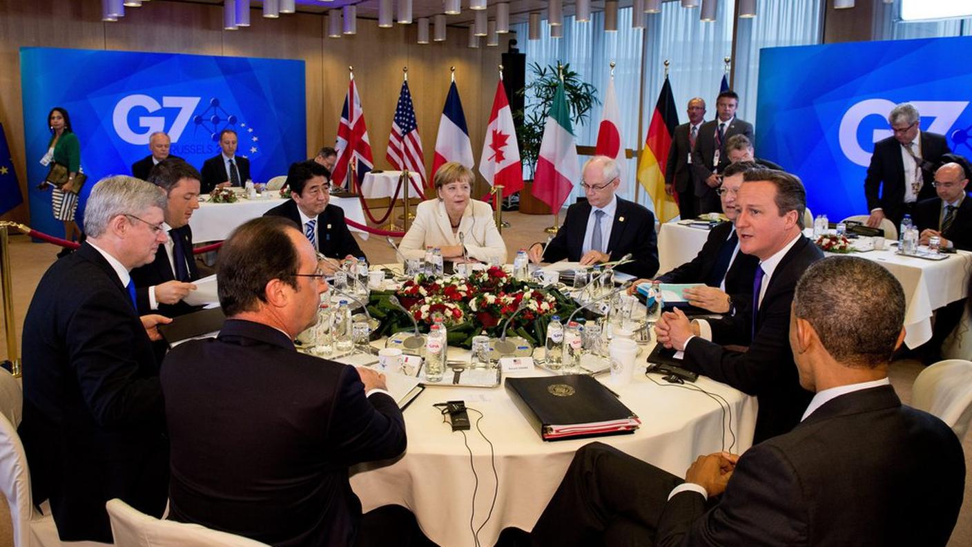 I capi di Stato dei paesi più industrializzati riuniti al G7 di Bruxelles