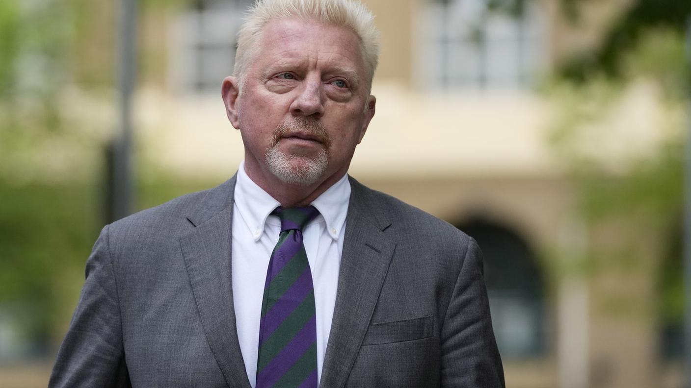 Boris Becker ai tempi del processo, in aprile