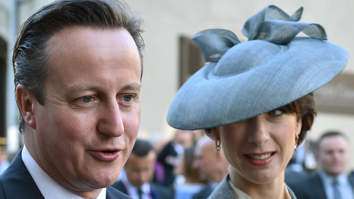 David Cameron con la moglie