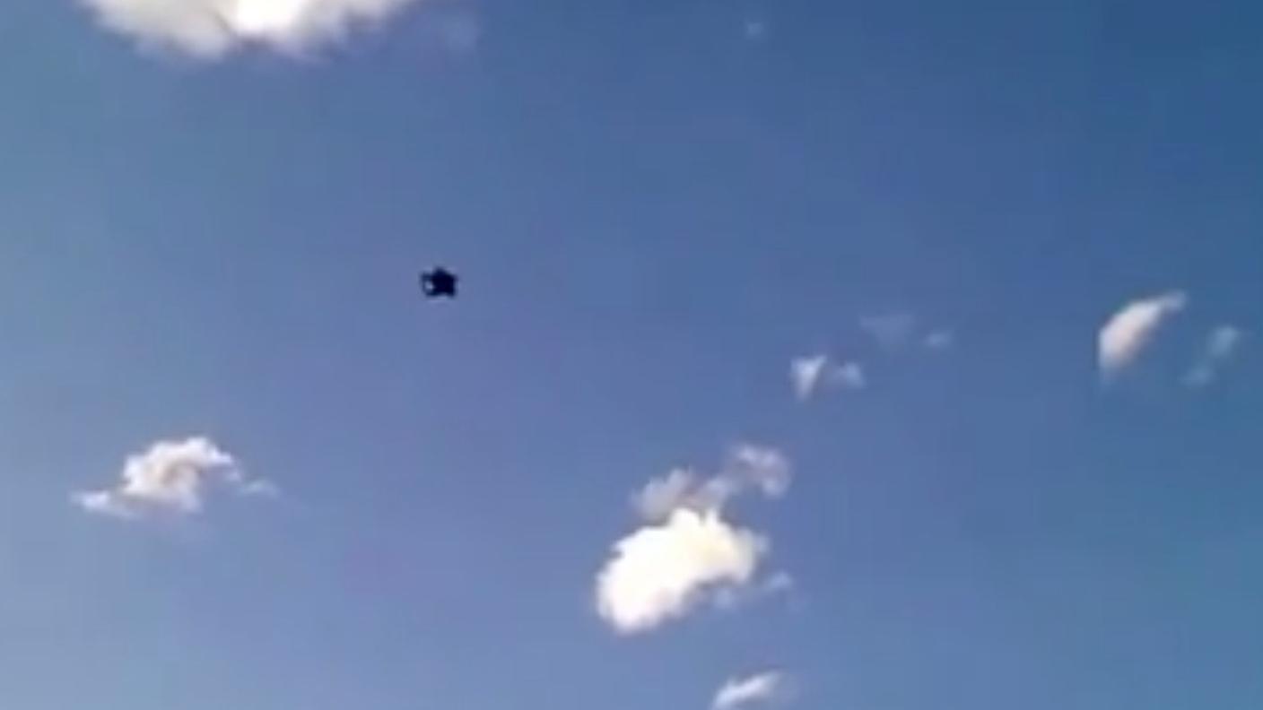 Dario Barrio in volo pochi secondi prima dello schianto mortale