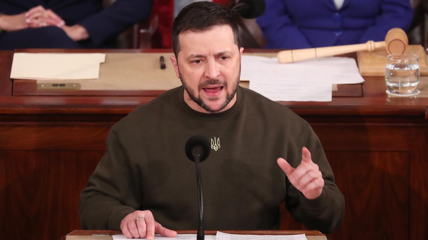 Il presidente Volodymyr Zelensky si è espresso mercoledì sera davanti al Congresso americano