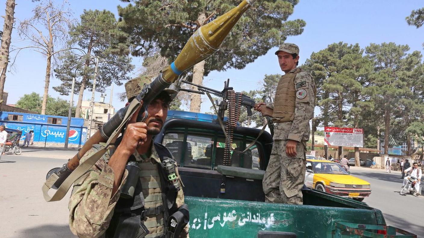 Un posto di blocco in Afghanistan