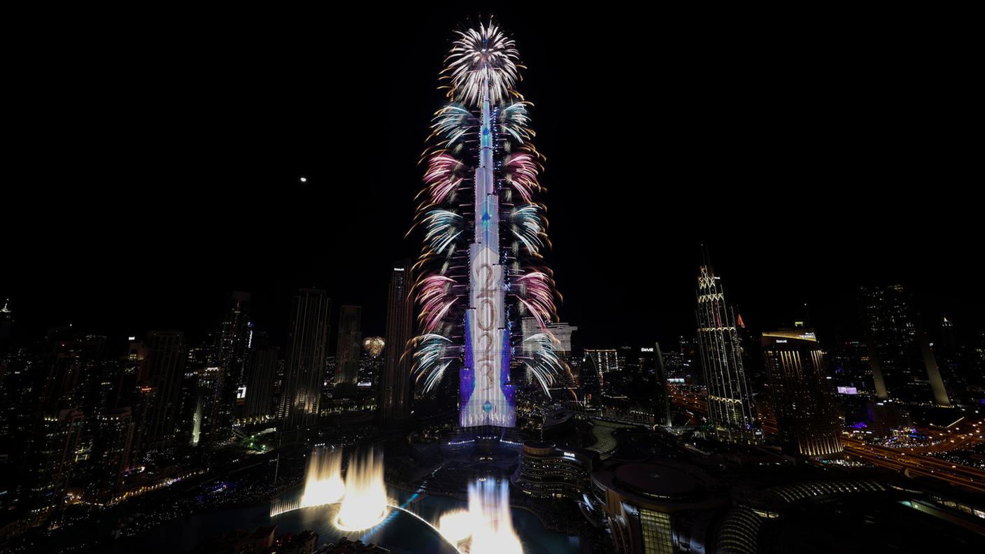Lo spettacolo sul Burj Khalifa a Dubai