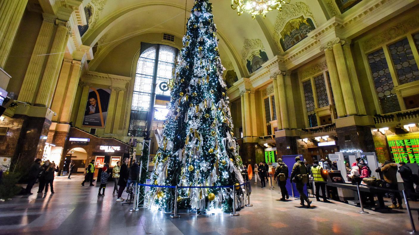 Un'immagine scattata a fine dicembre nella stazione di Kiev