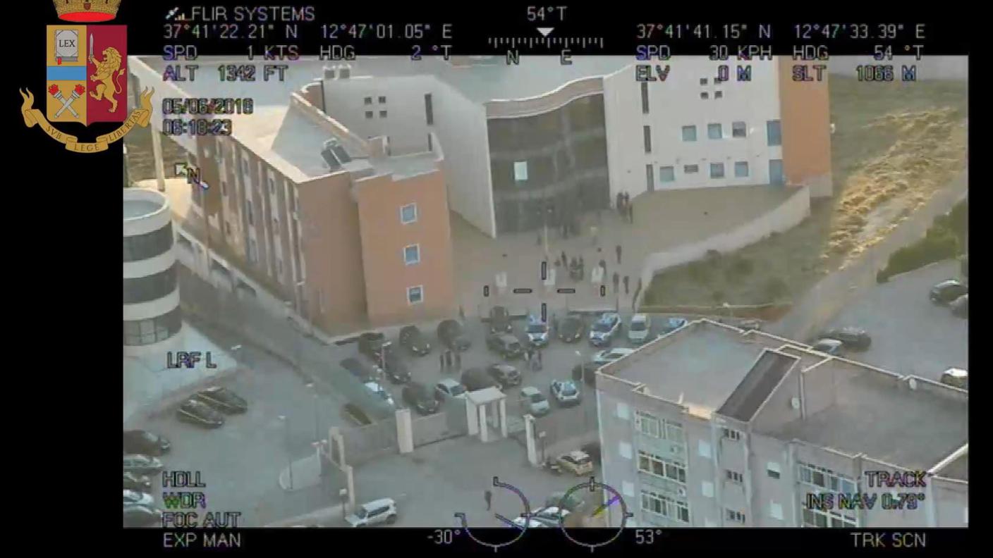 Campobello di Mazzara in un'immagine scattata dalla polizia durante un blitz contro i fiancheggiatori del boss