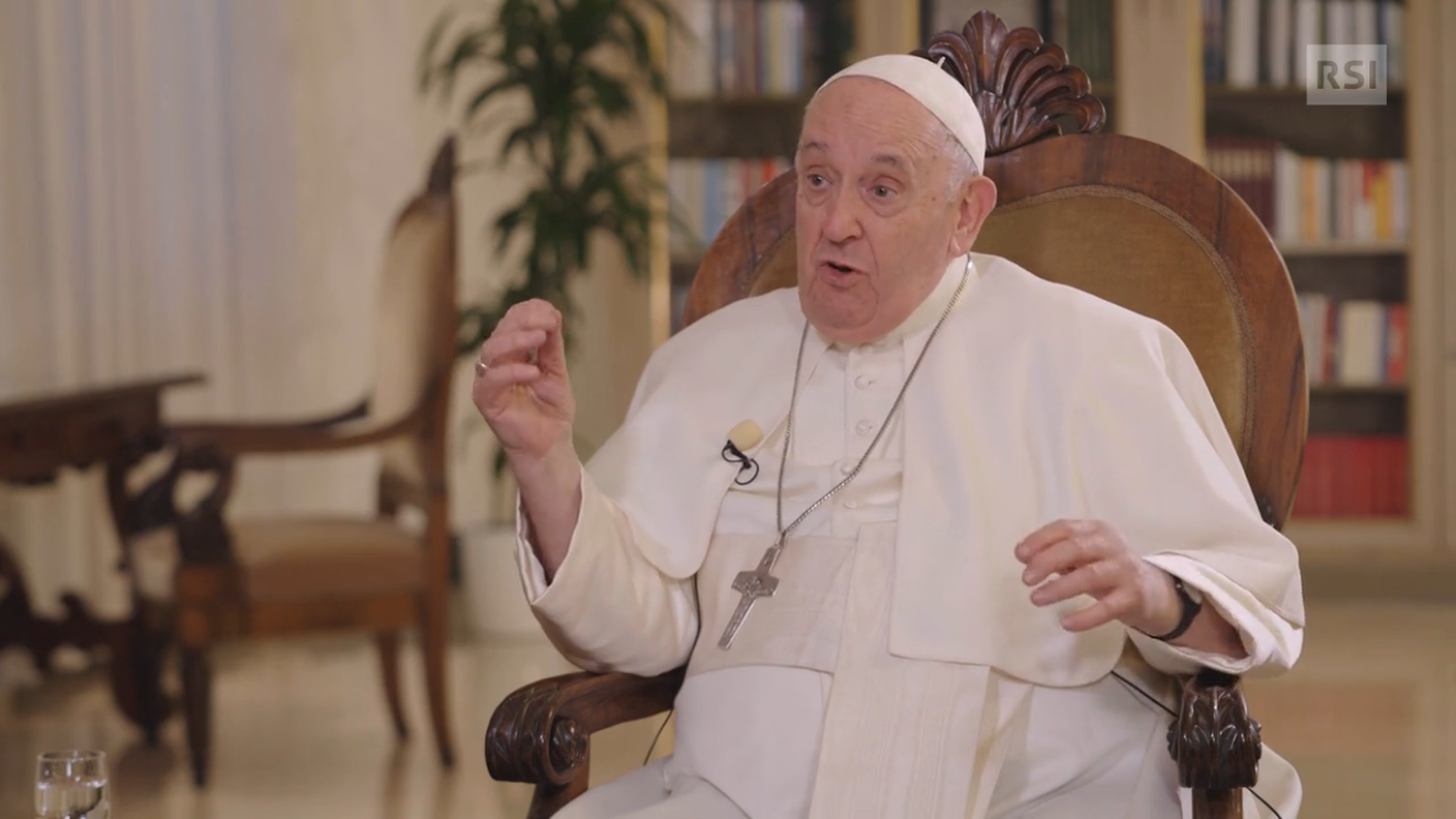 Papa Francesco nell'intervista rilasciata in esclusiva alla RSI