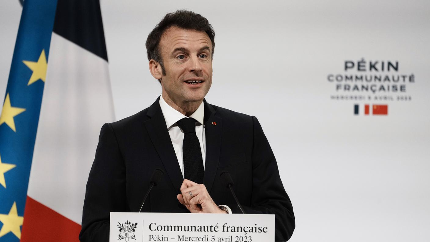 Macron ha parlato alla comunità francese di Pechino