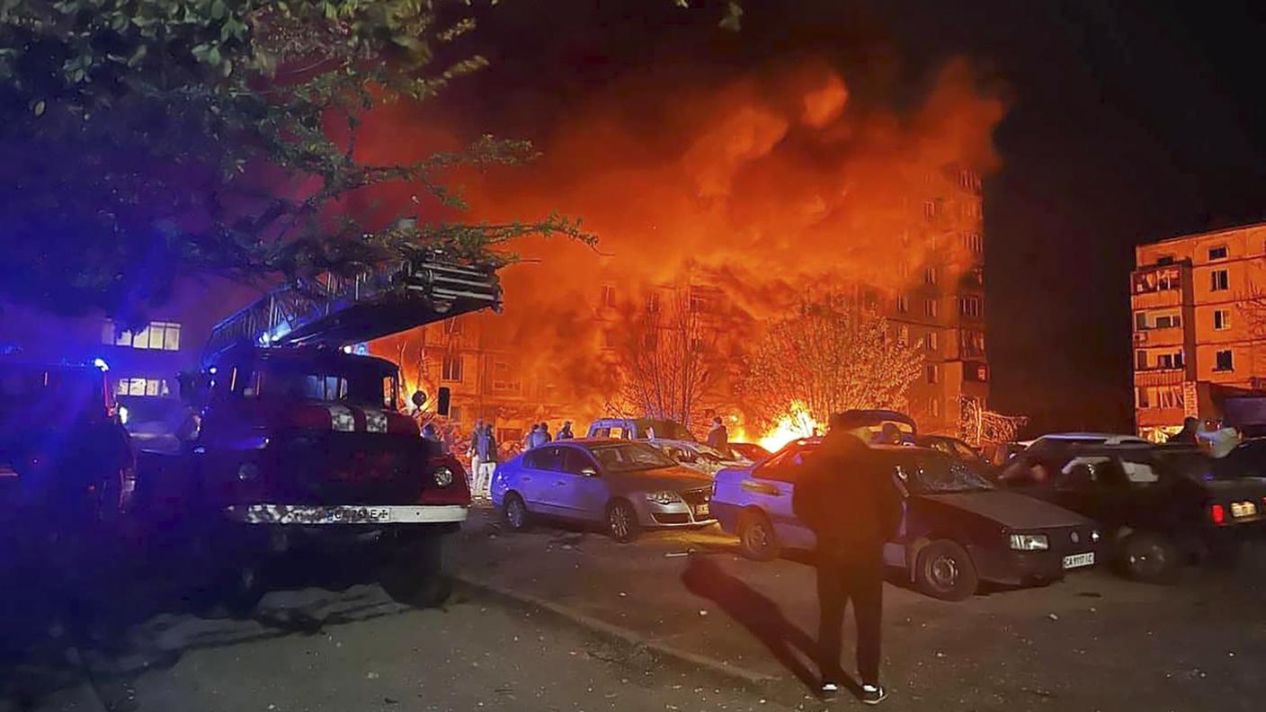 Kiev ha subito il terzo bombardamento in soli sei giorni con droni da parte dei russi
