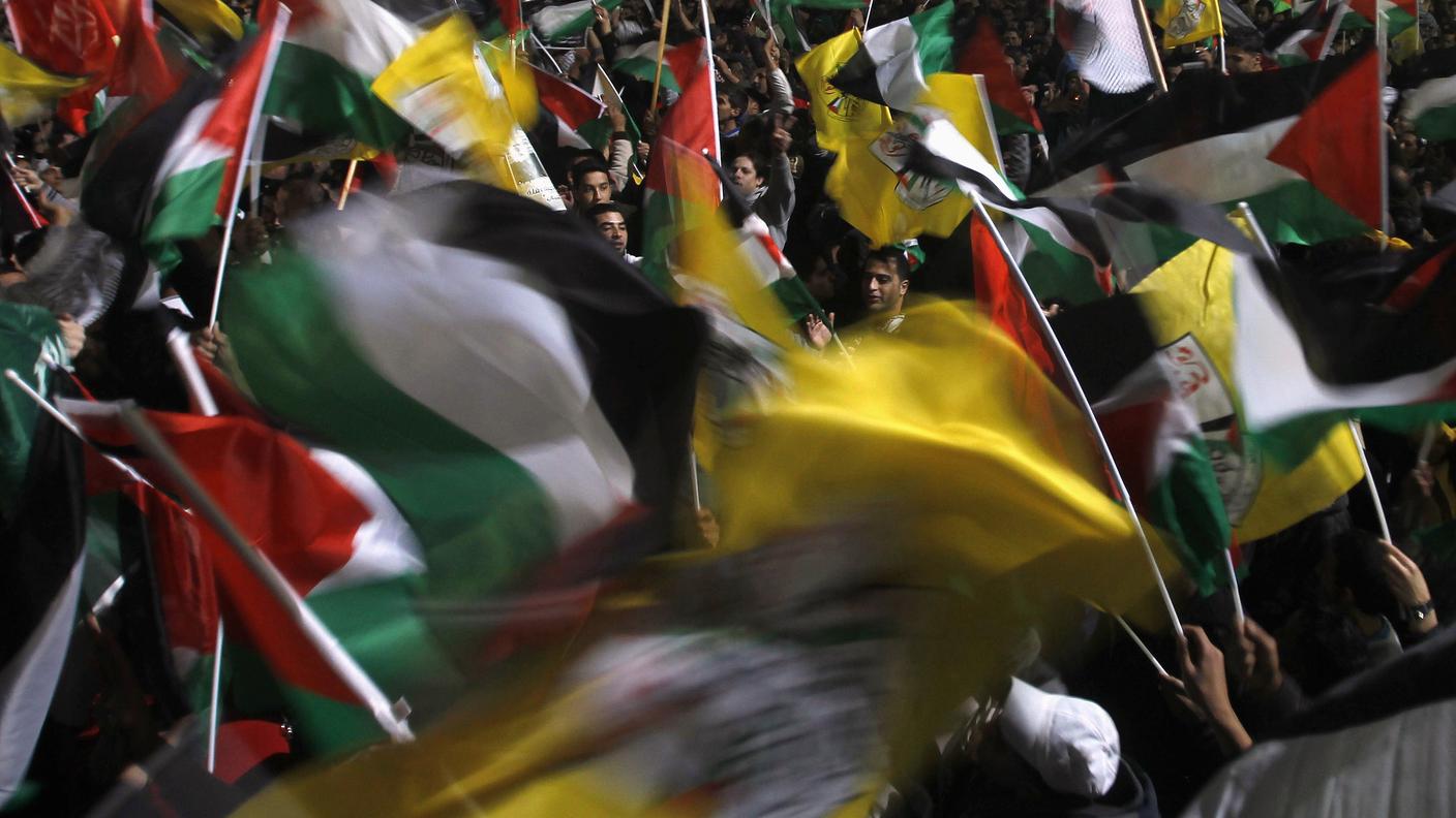 I festeggiamenti a Ramallah