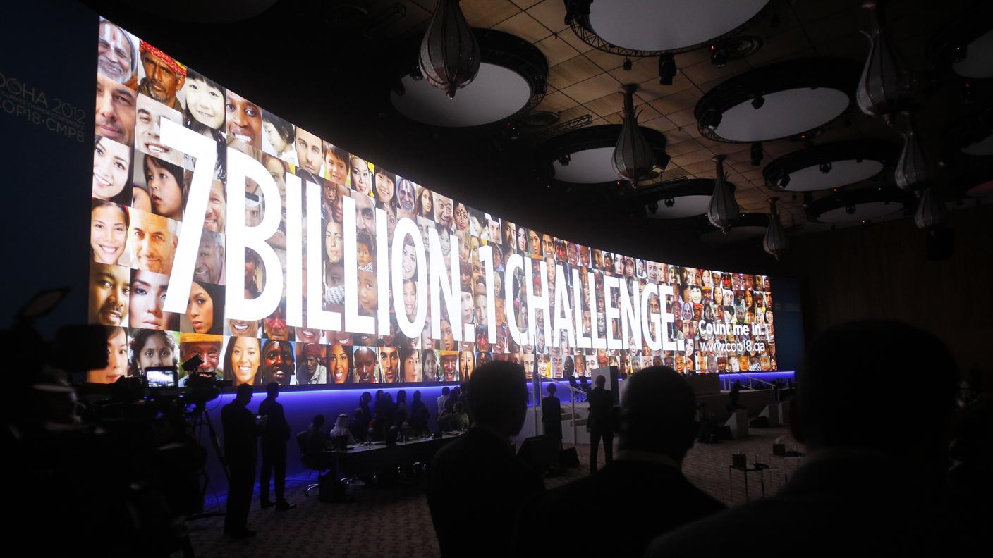 "7 miliardi per un cambiamento" è lo slogan della 18ma Conferenza sul clima