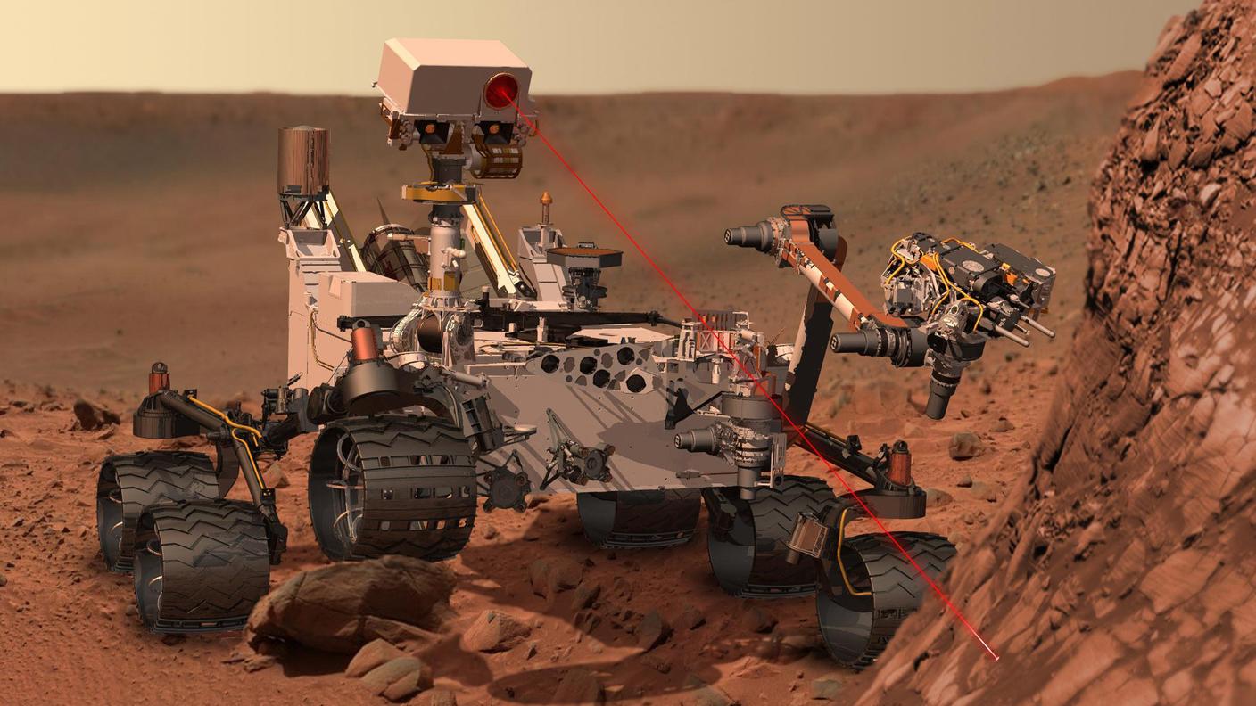 Il rover Curiosity in un disegno della NASA