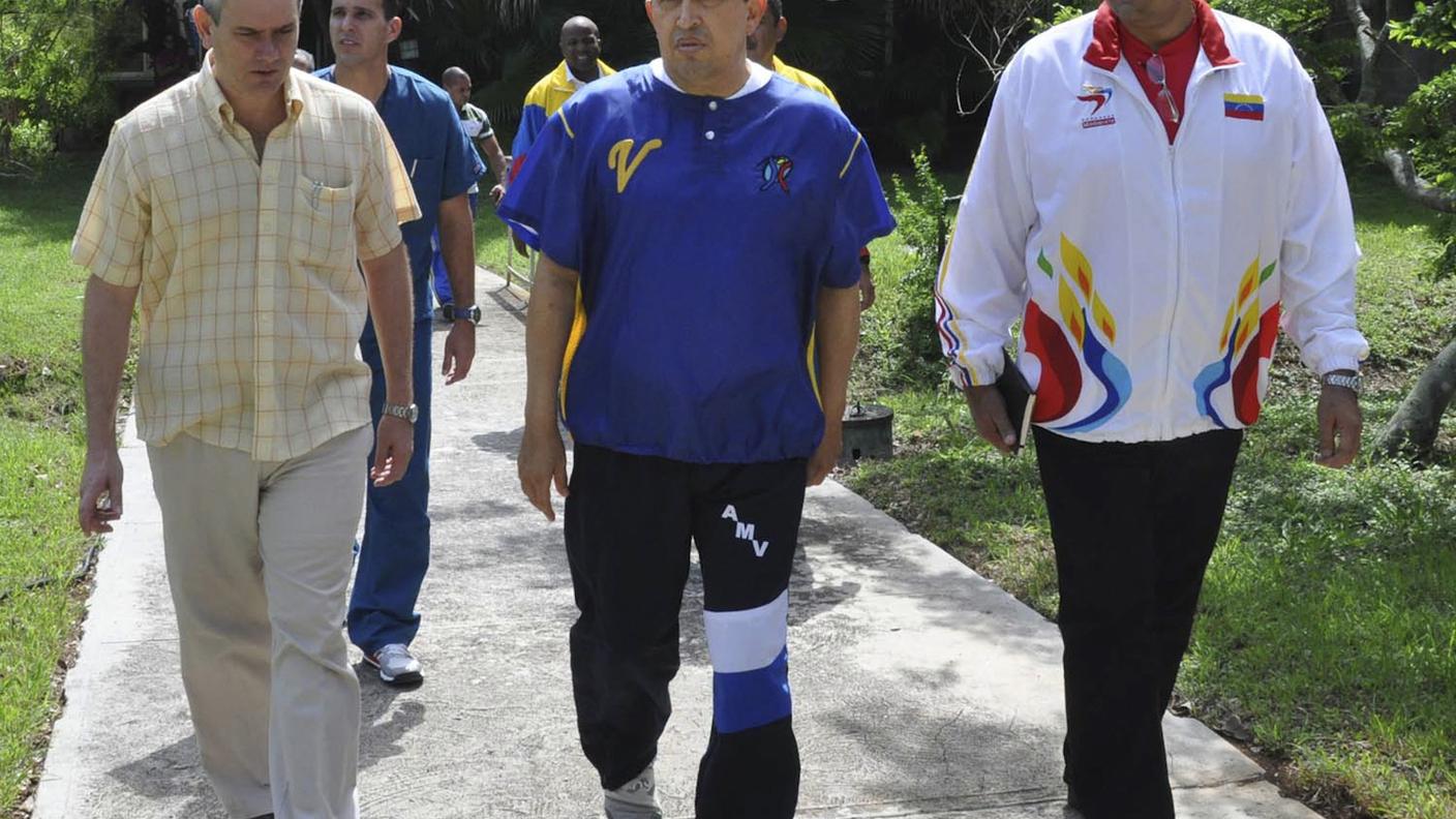 Hugo Chavez ieri a Cuba