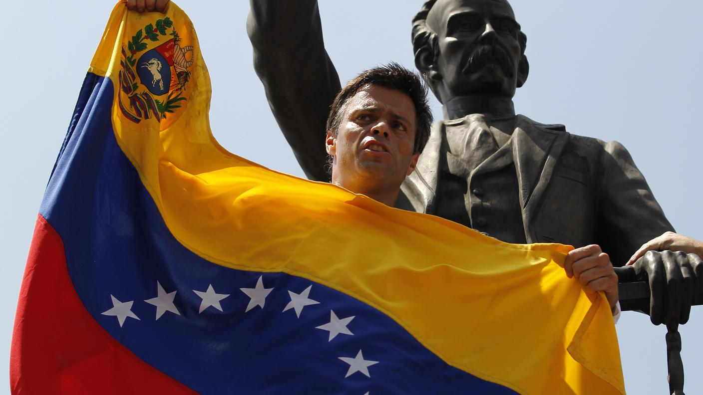 L'esponente dell'opposizione venezuelana Leopoldo Lopez