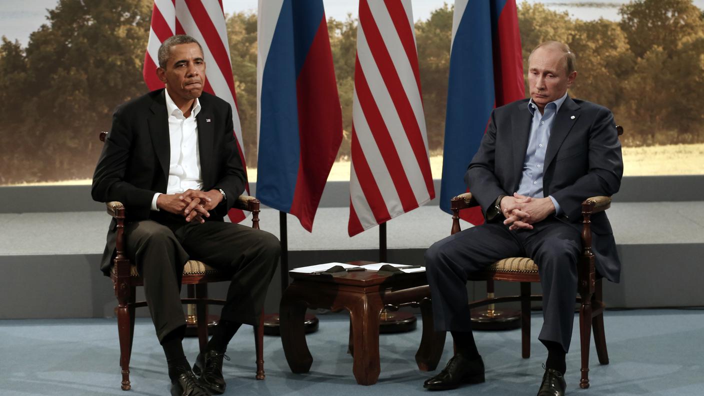 Barack Obama e Vladimir Putin durante il vertice del G8 in Irlanda del Nord il 17 giugno 2013