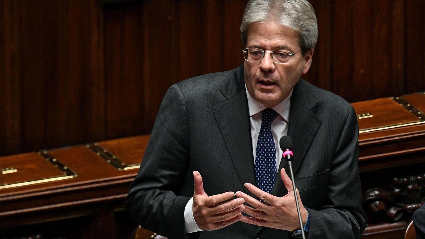 Il premier italiano Paolo Gentiloni davanti alle Camere martedì