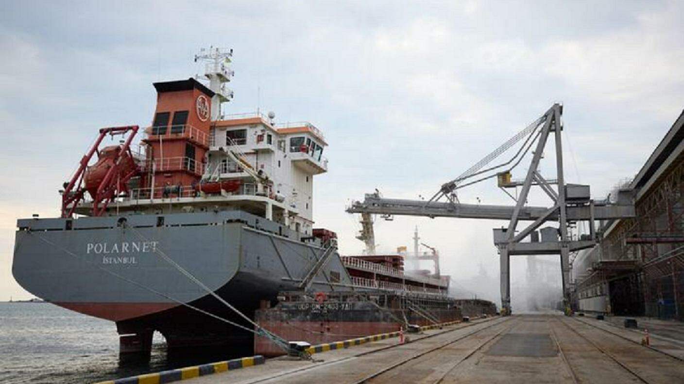 Navi da carico nel porto di Odessa
