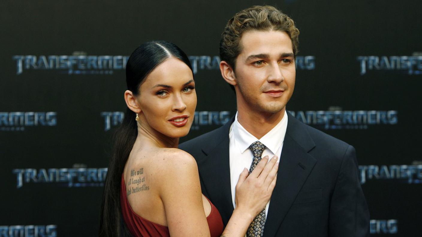 Shia Labeouf con Megan Fox, alla prima di "Transformers: revenge of the fallen"