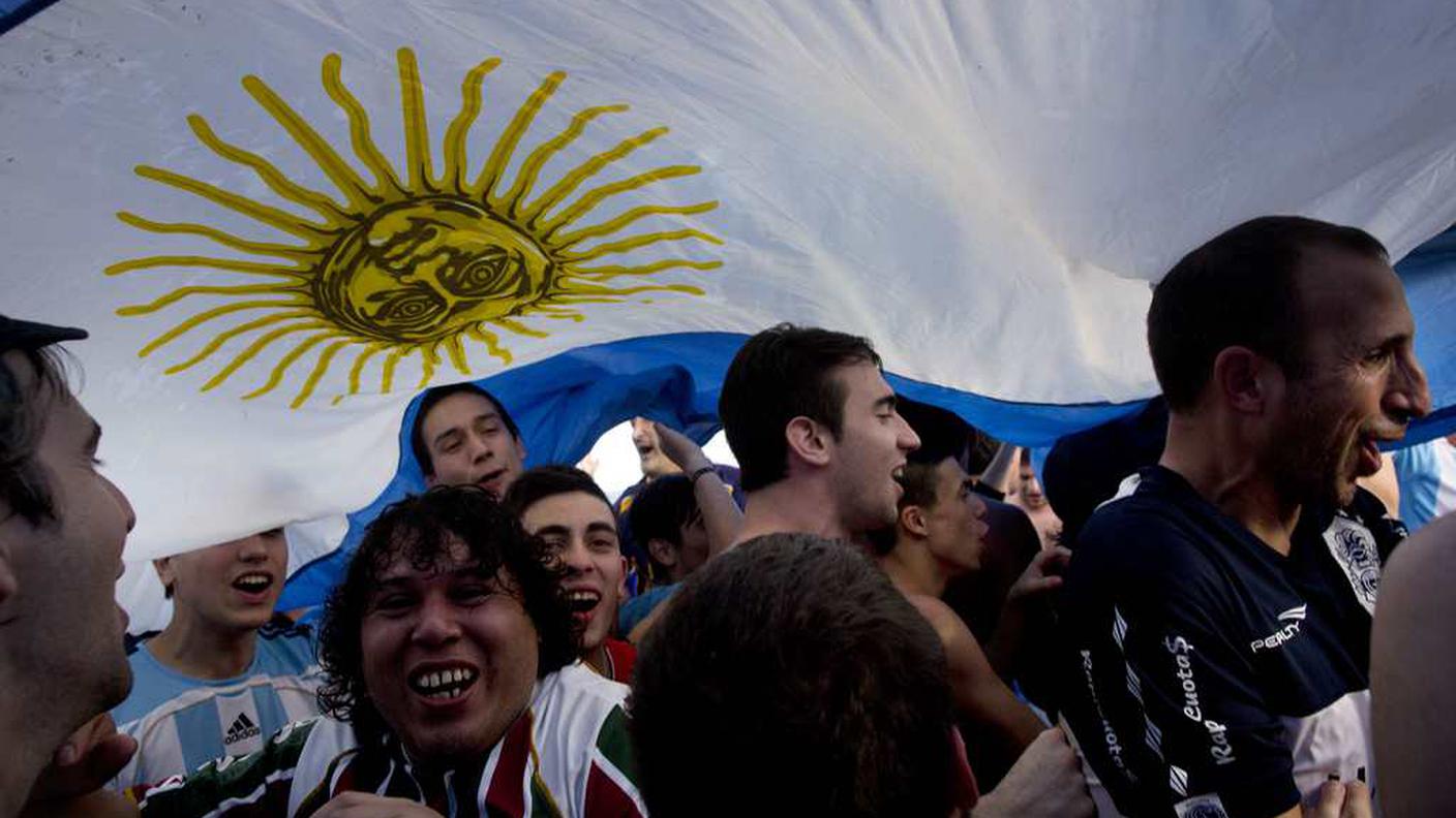 Tifosi argentini a Copacabana