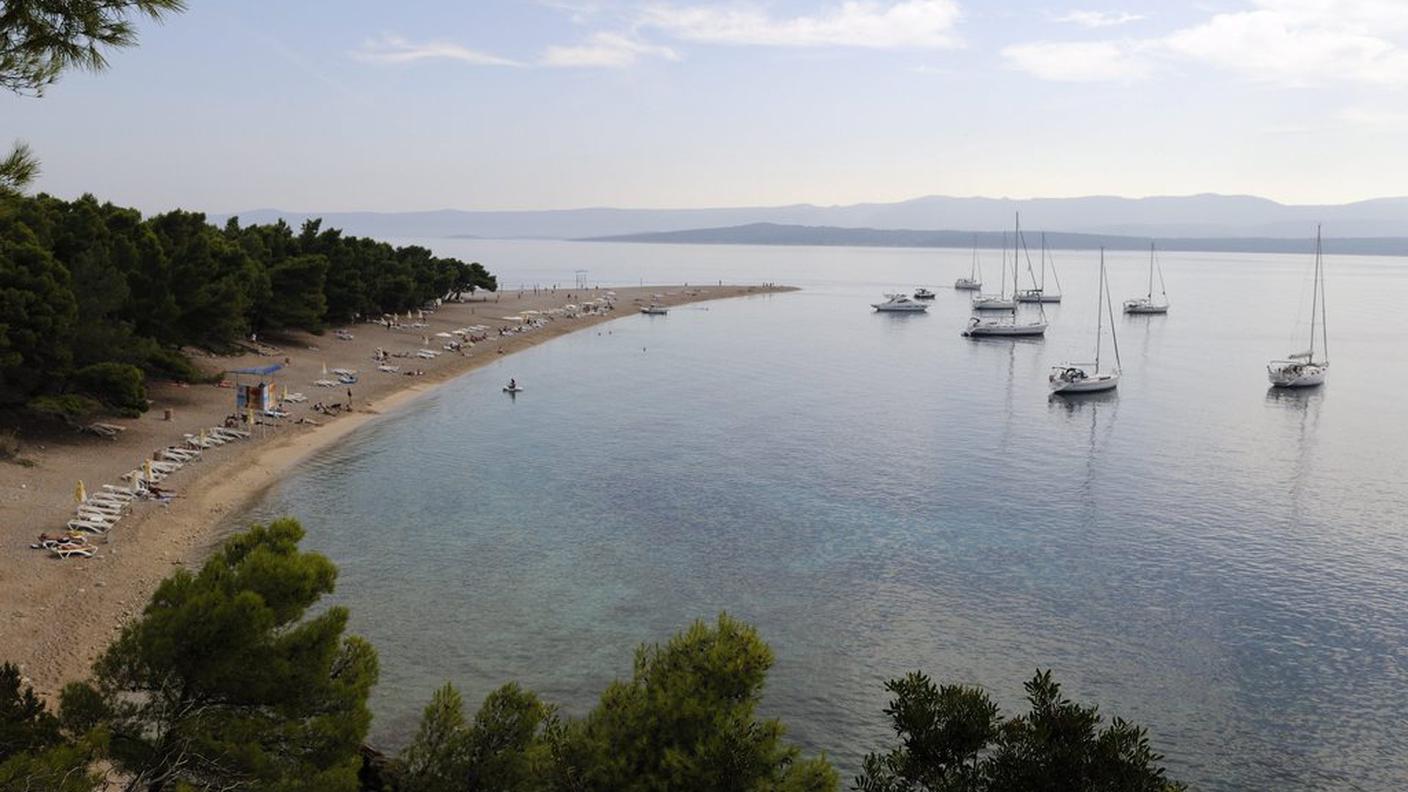 La costa croata vista dall'isola di Brac