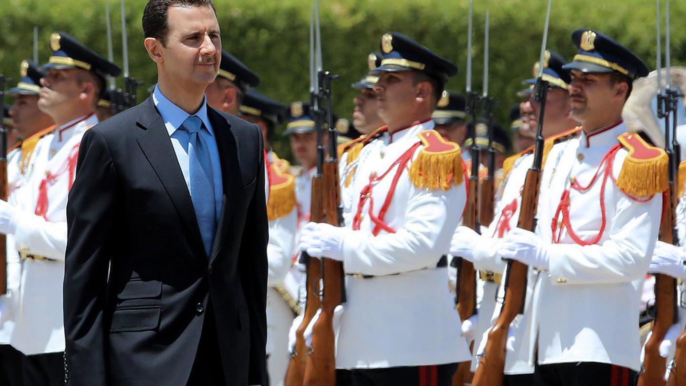 Il presidente Assad arriva alla cerimonia di giuramento a Damasco 