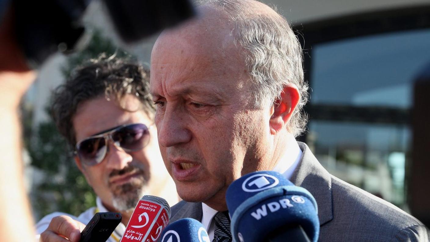 Laurent Fabius in un'immagine scattata al termine del vertice