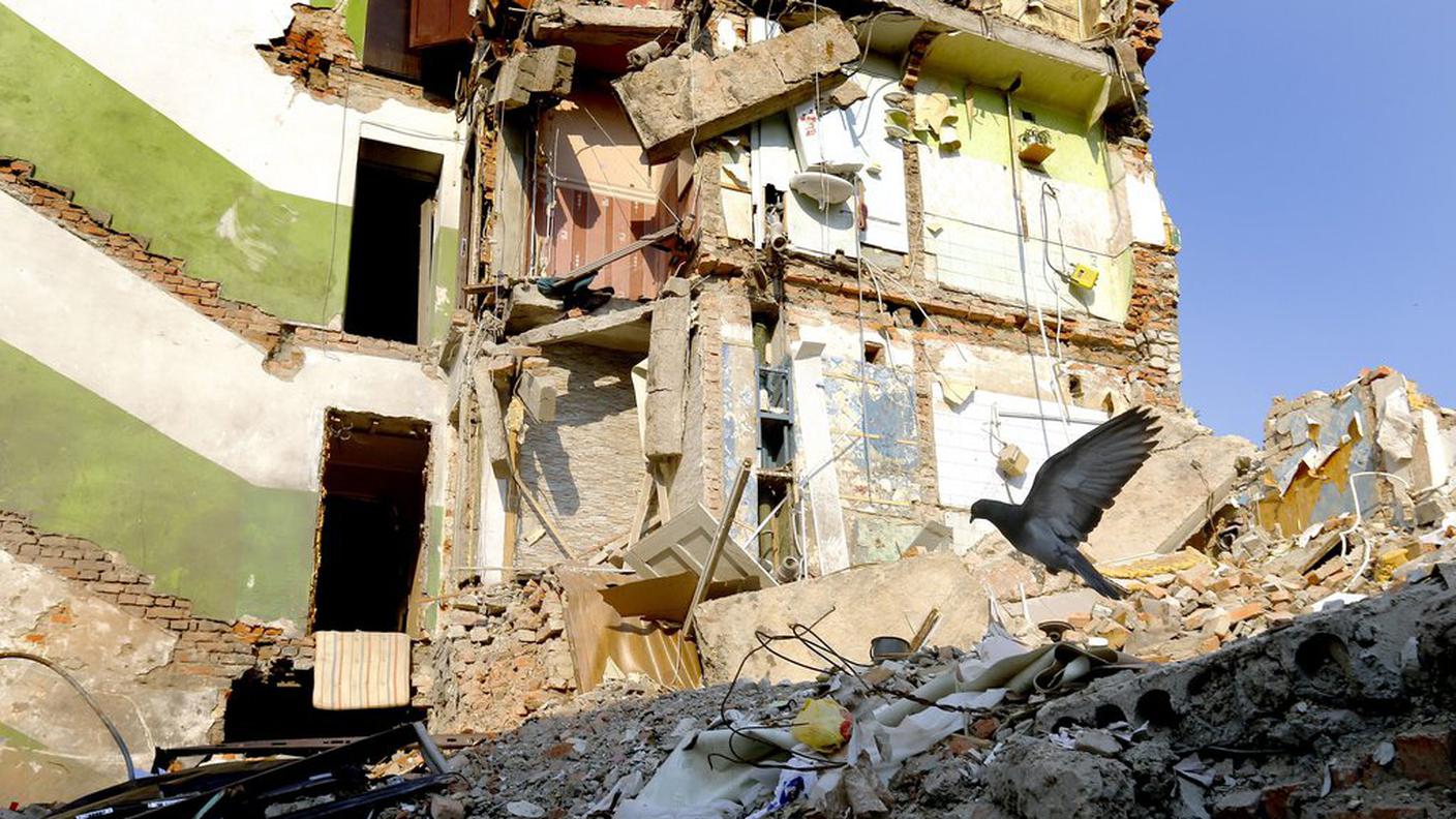 I segni dei combattimenti a Donetsk