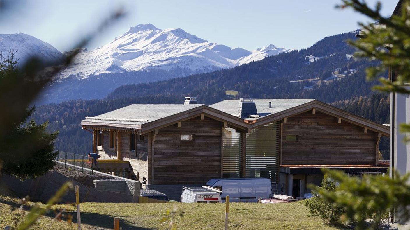 Il retro della villa in costruzione