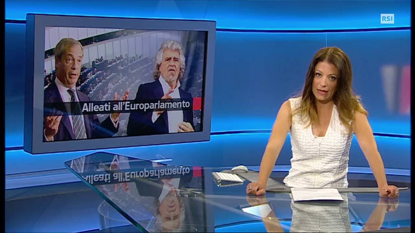 TG20 del 13.06.14: "Grillo sostiene Farage", la corrispondenza di Nicola Agostinetti