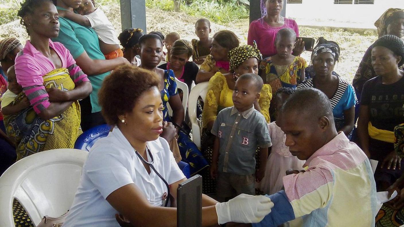 Un centro di cura dell'ebola simile a quello devastato a Monrovia