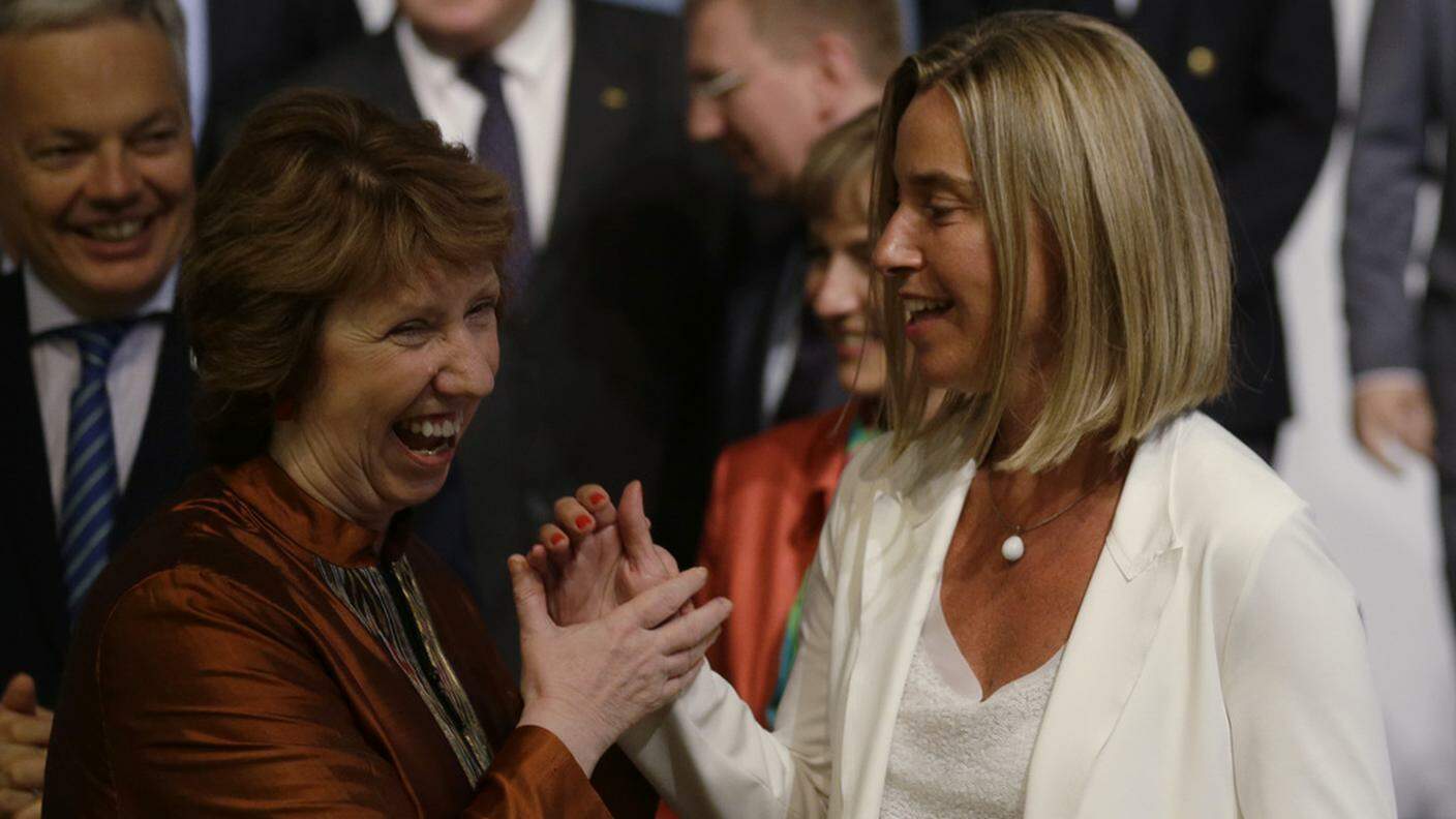 Catherine Ashton e Federica Mogherini venerdì a Milano