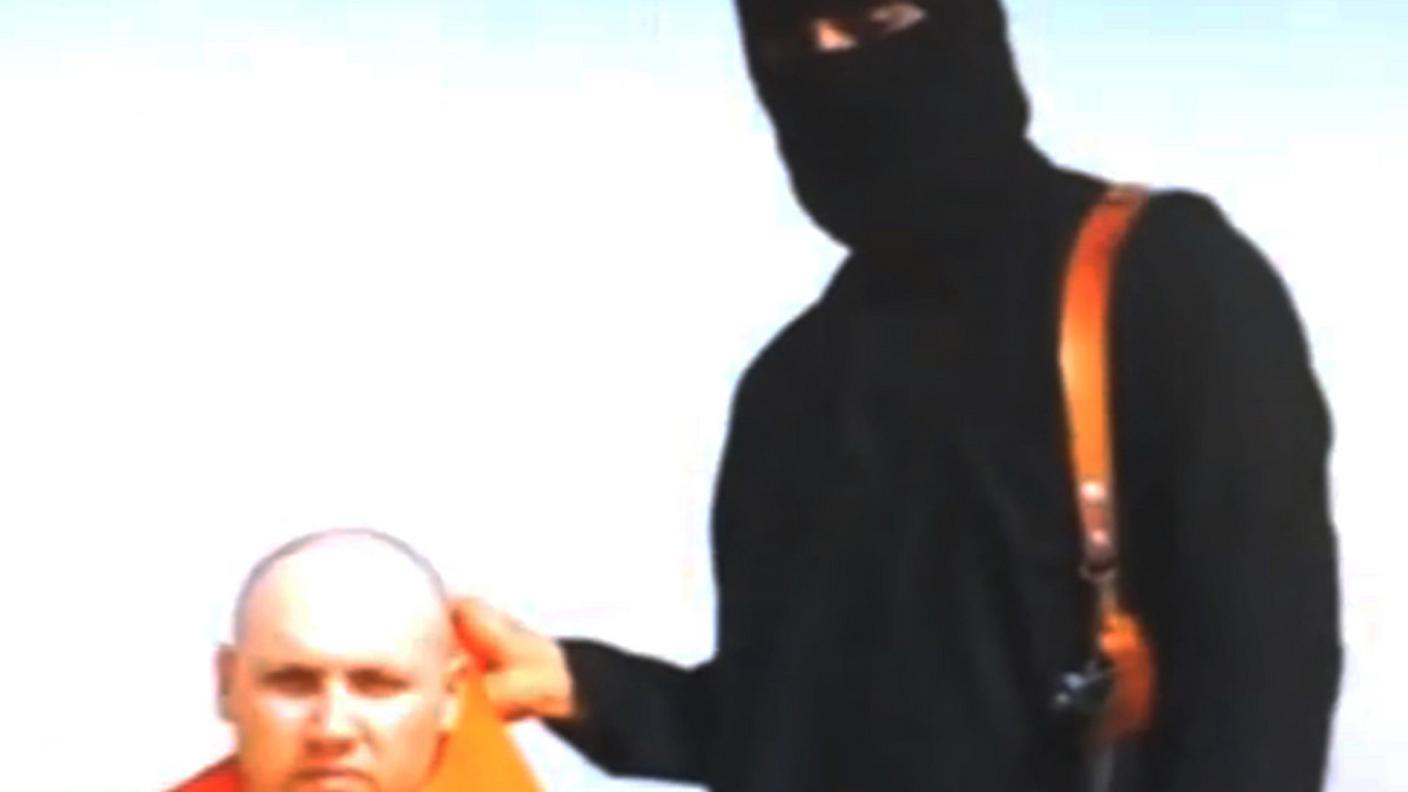 Un'immagine del video dell'esecuzione di Sotloff