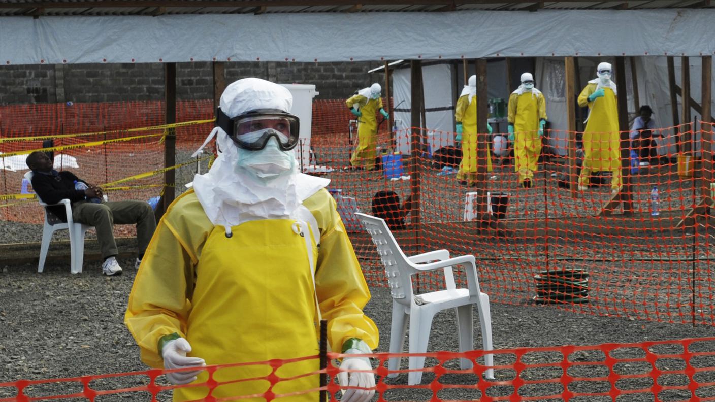 Una zona di quarantena a Monrovia, in Liberia