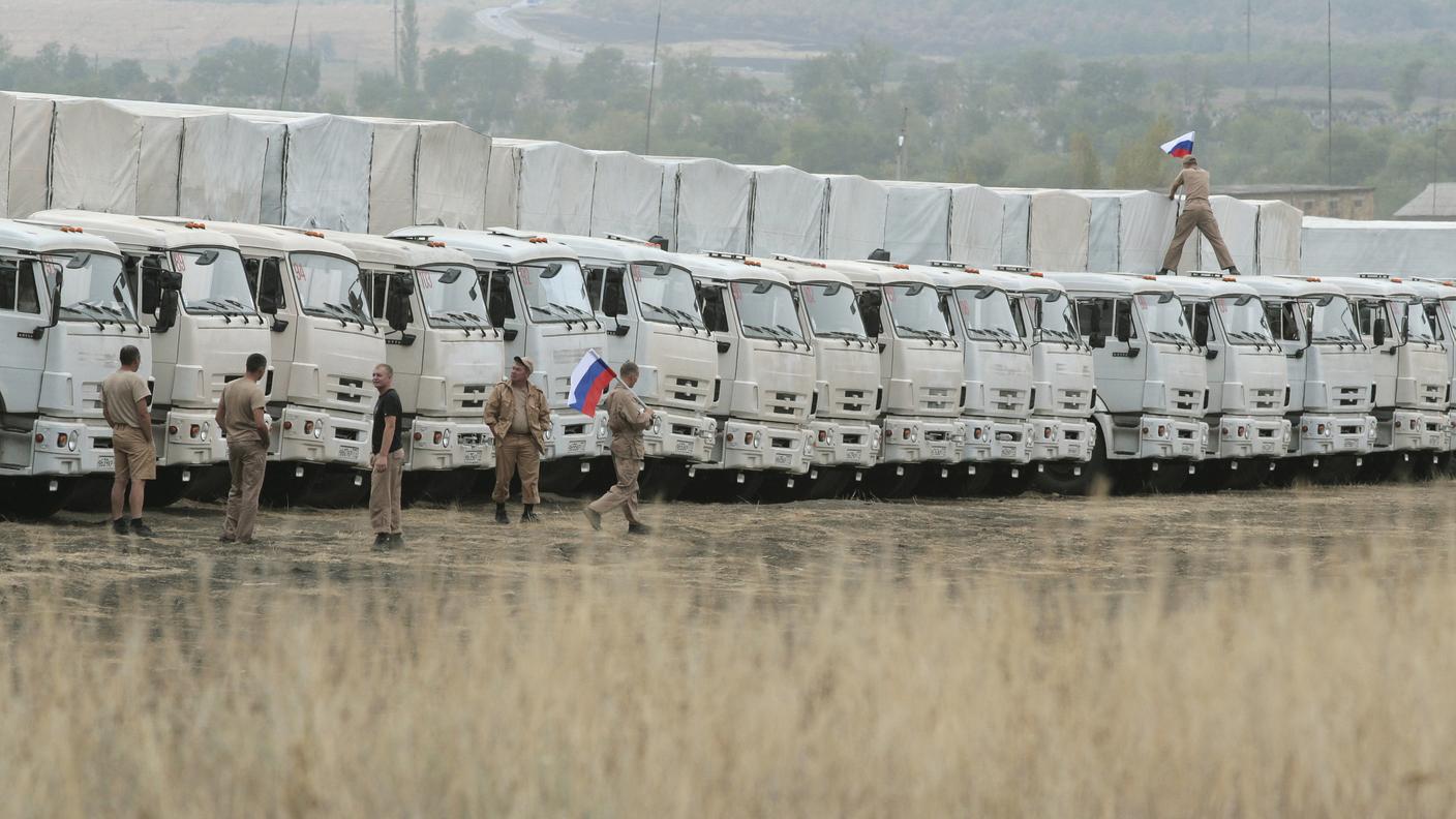 Sono 200 i camion che formano la colonna
