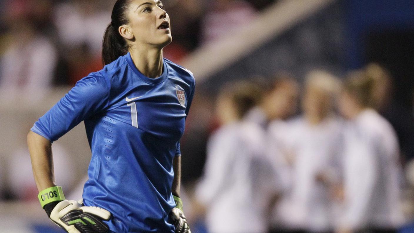 Hope Solo con la maglia della nazionale USA