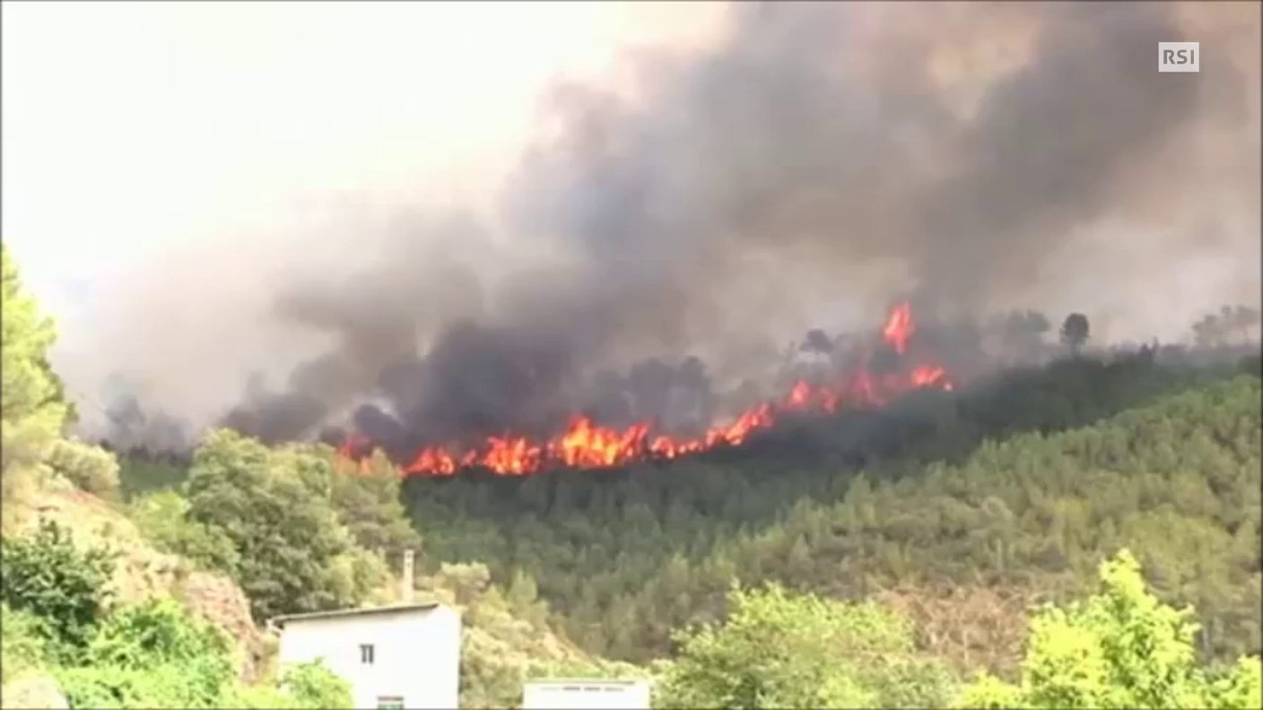 Le immagini degli incendi in corso nelle province di Castellón e Granada