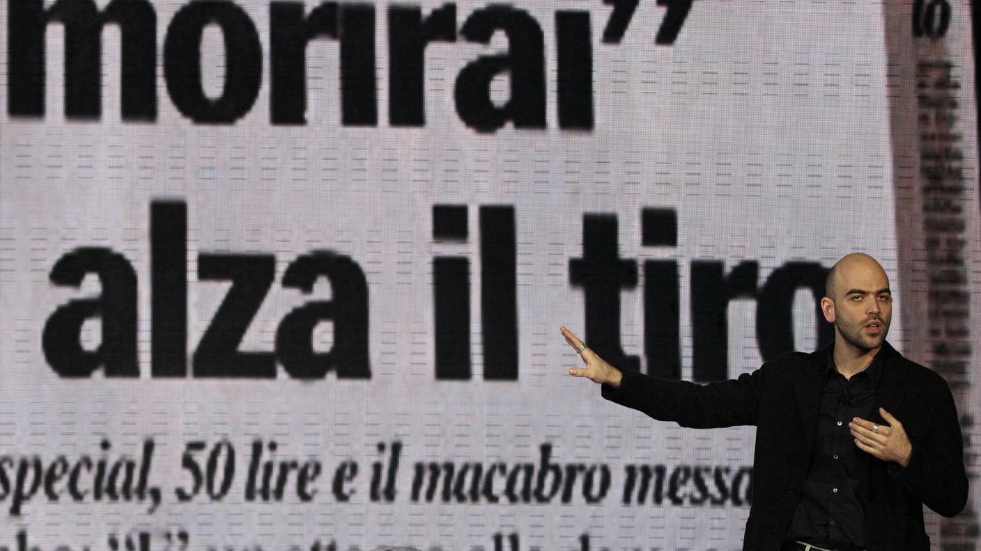 Lo scrittore Roberto Saviano, autore di "Gomorra" e "Zero, Zero, Zero"