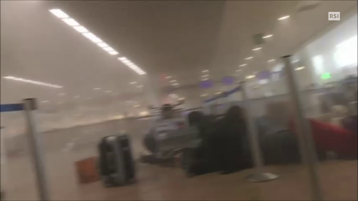 Aeroporto di Bruxelles, un attimo dopo le esplosioni - EBU